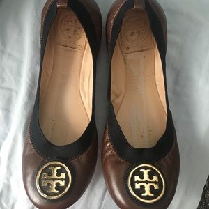 Tory Burch Caroline flats brown and black